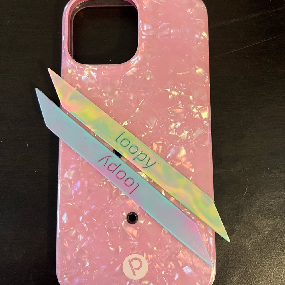 Loopy Case Iridescent Pink Phone Case with Loop